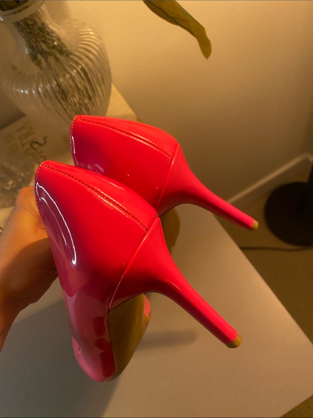 Jessica Simpson Hot Pink Patent Pointed-Toe Pumps/BRAND NEW - Picture 5 of 5
